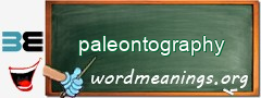 WordMeaning blackboard for paleontography